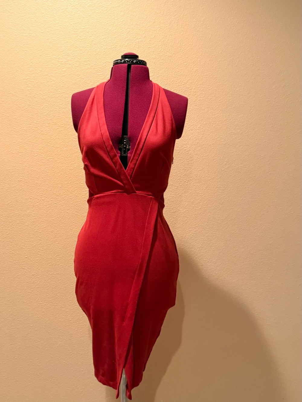 Lush Crimson Wrap Dress